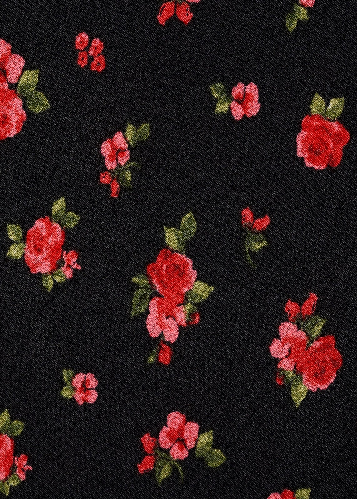 Mango Long floral flared skirt - Black 7 Shaws Department Stores