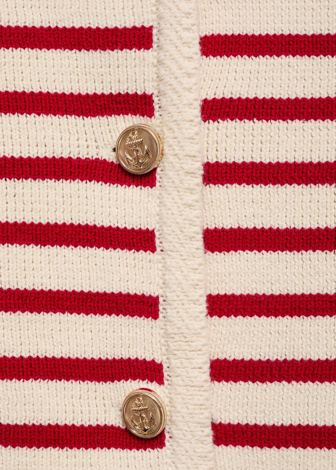 Mango Stripped knit cardigan - Red 12 Shaws Department Stores