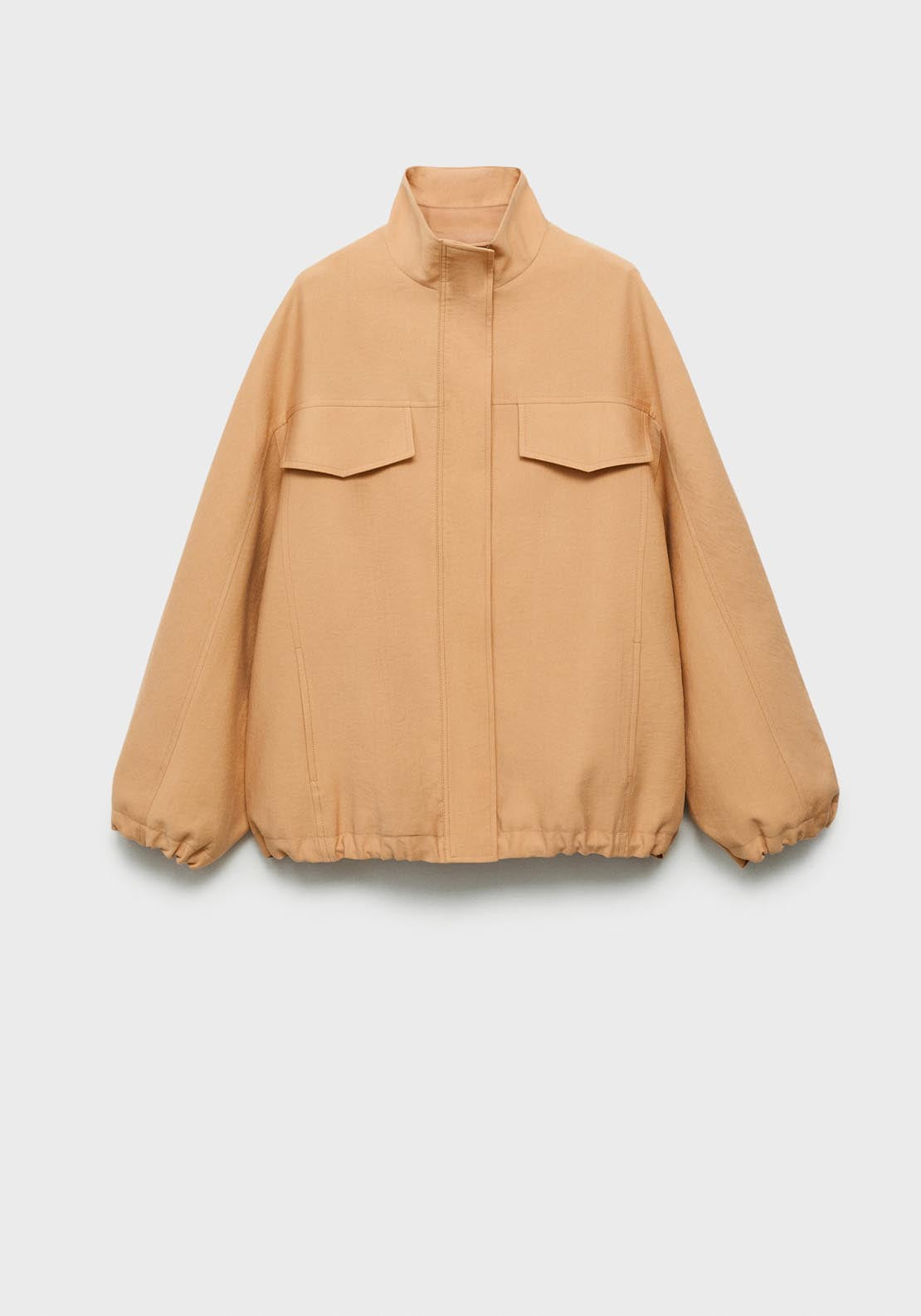 Mango Oversized Lyocell Jacket With Pockets - Light/pastel Pink 8 Shaws Department Stores