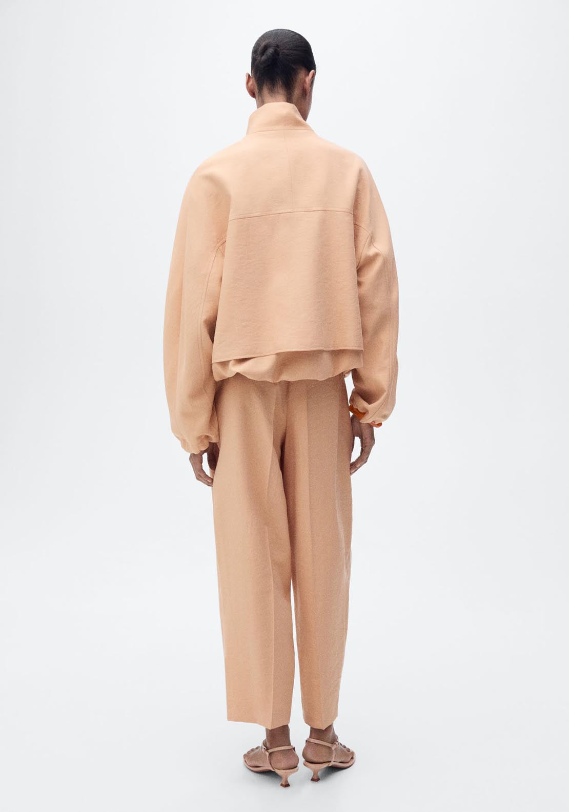Mango Oversized Lyocell Jacket With Pockets - Light/pastel Pink 3 Shaws Department Stores