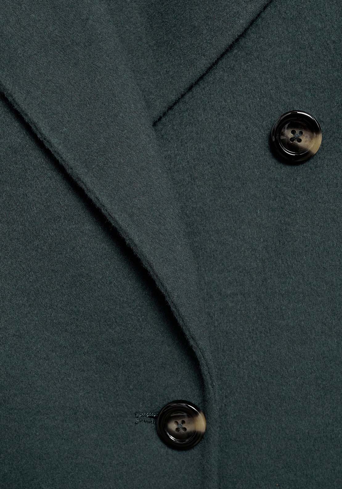 Mango Handmade oversized wool coat - Dark Blue 7 Shaws Department Stores