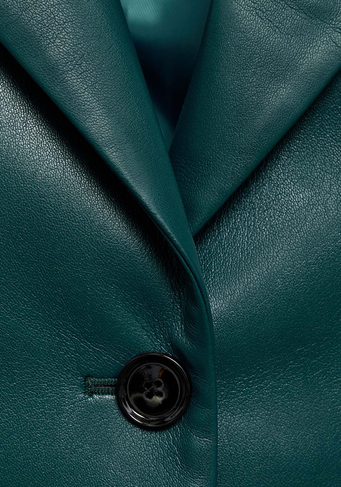 Mango Leather effect quilted jacket - Medium Blue 6 Shaws Department Stores