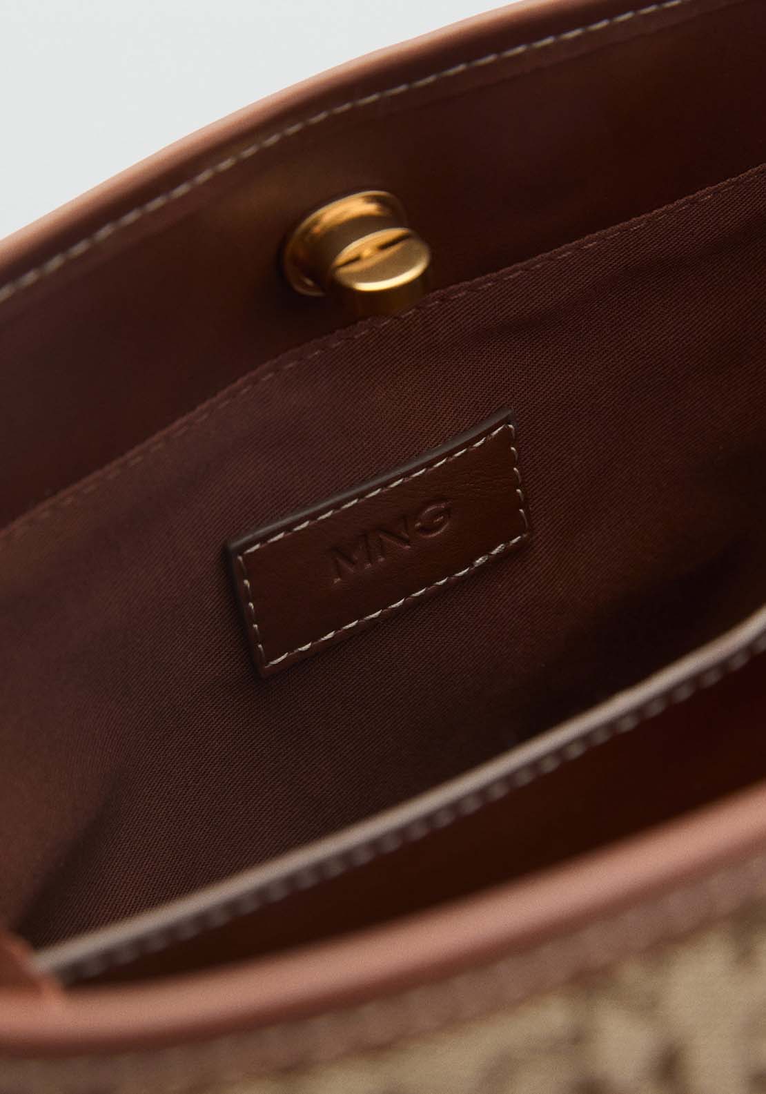 Mango Bucket Bag Marco - Brown 3 Shaws Department Stores