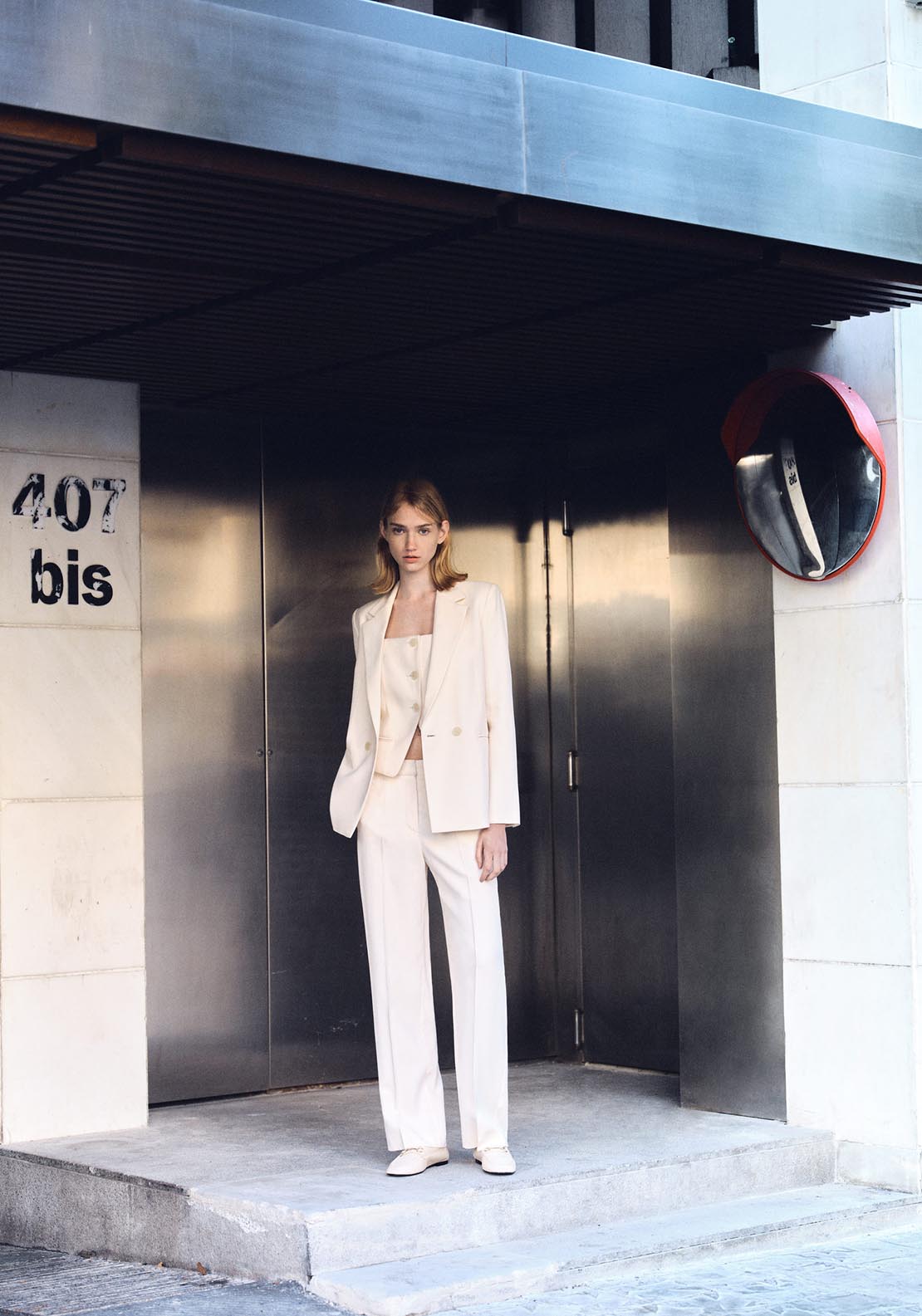 Mango Straight suit trousers - Light Beige 4 Shaws Department Stores