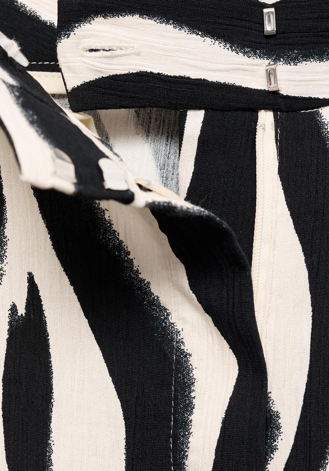 Mango Zebra print straight trousers - Black 9 Shaws Department Stores