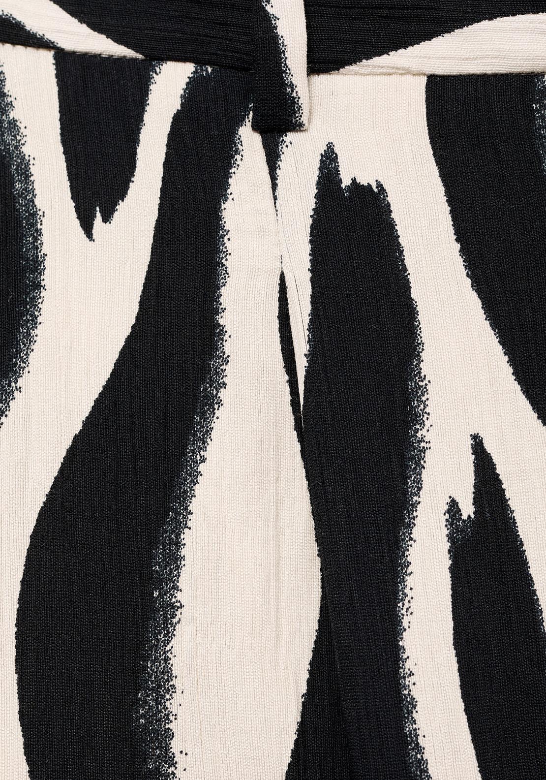Mango Zebra print straight trousers - Black 6 Shaws Department Stores