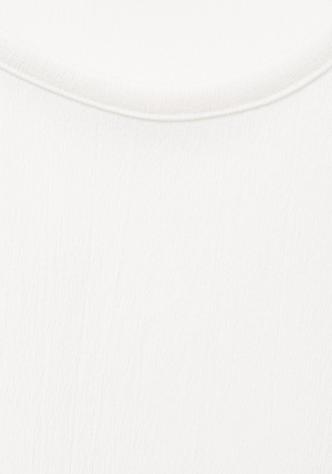 Mango Zebra Print Draped Sleeveless T-Shirt - Beige 4 Shaws Department Stores