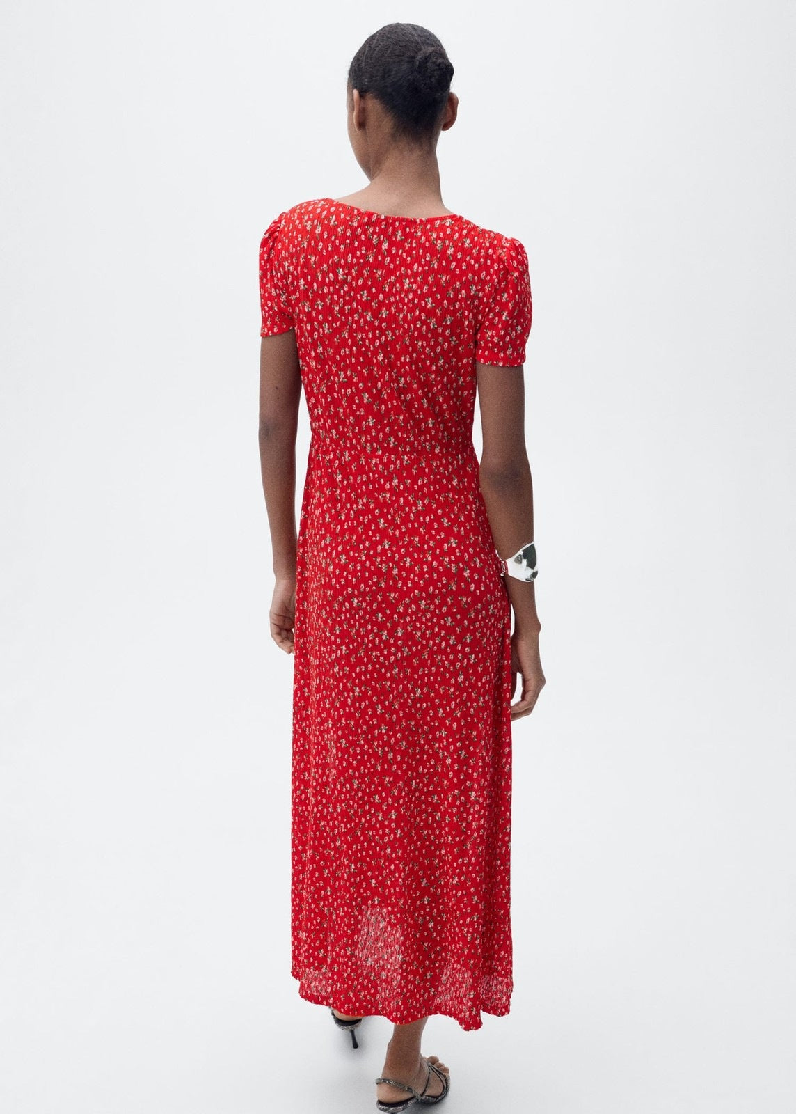 Mango Printed midi dress - Red 2 Shaws Department Stores