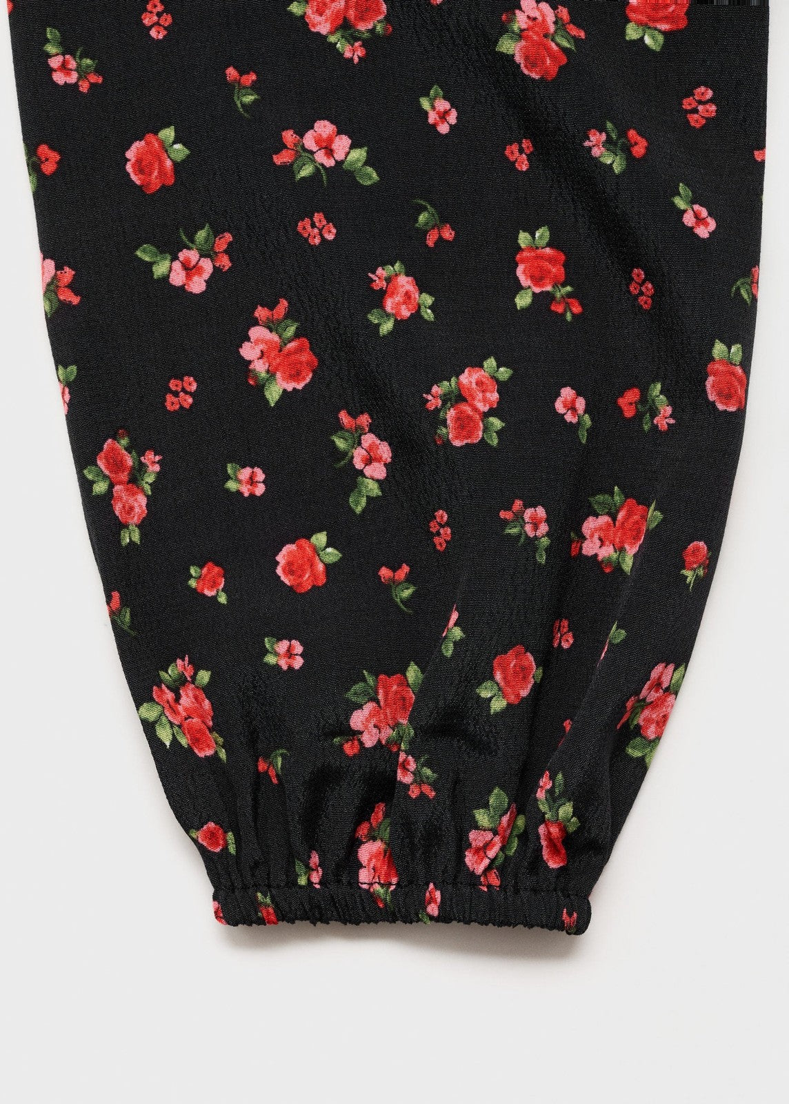 Mango Ruffled floral blouse - Black 9 Shaws Department Stores