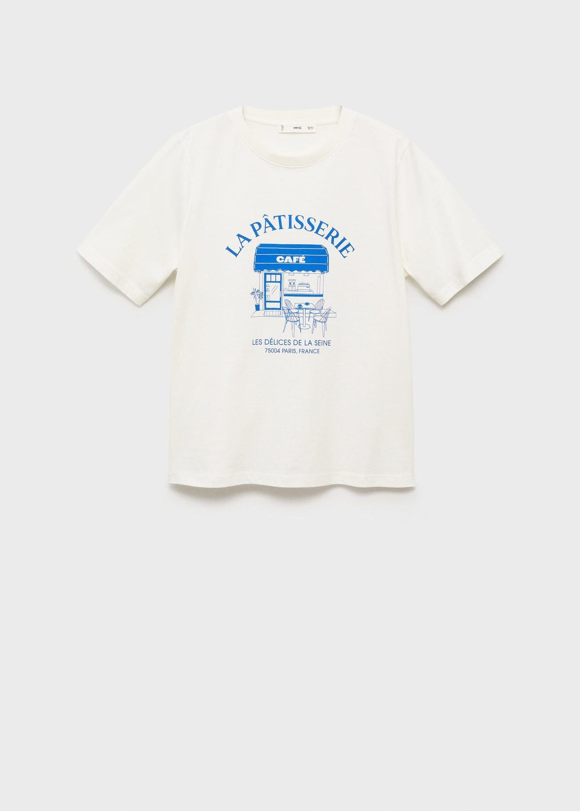 Mango Short-sleeved printed t-shirt - Medium Blue 6 Shaws Department Stores