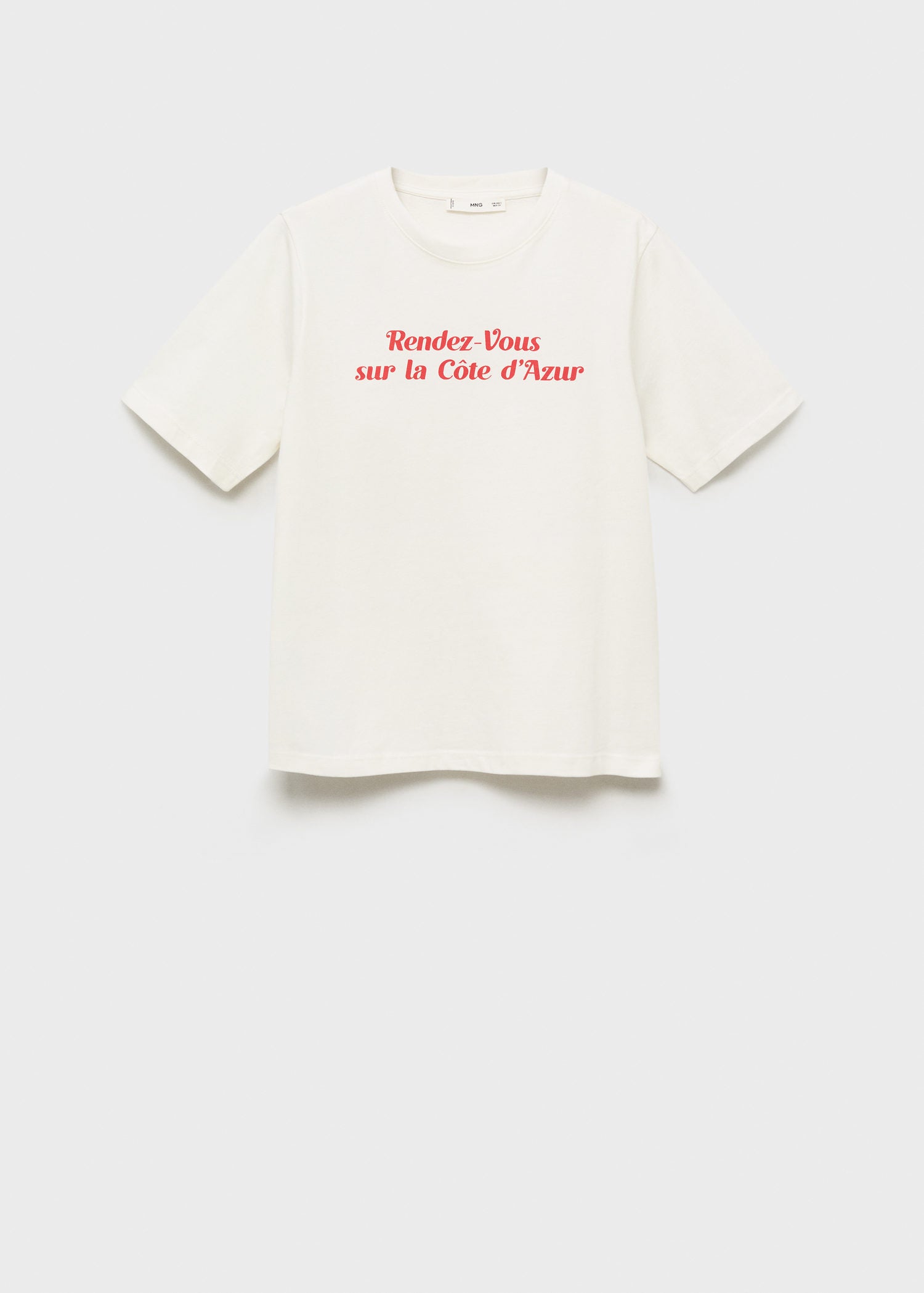 Mango Short-sleeved printed t-shirt - Red 5 Shaws Department Stores