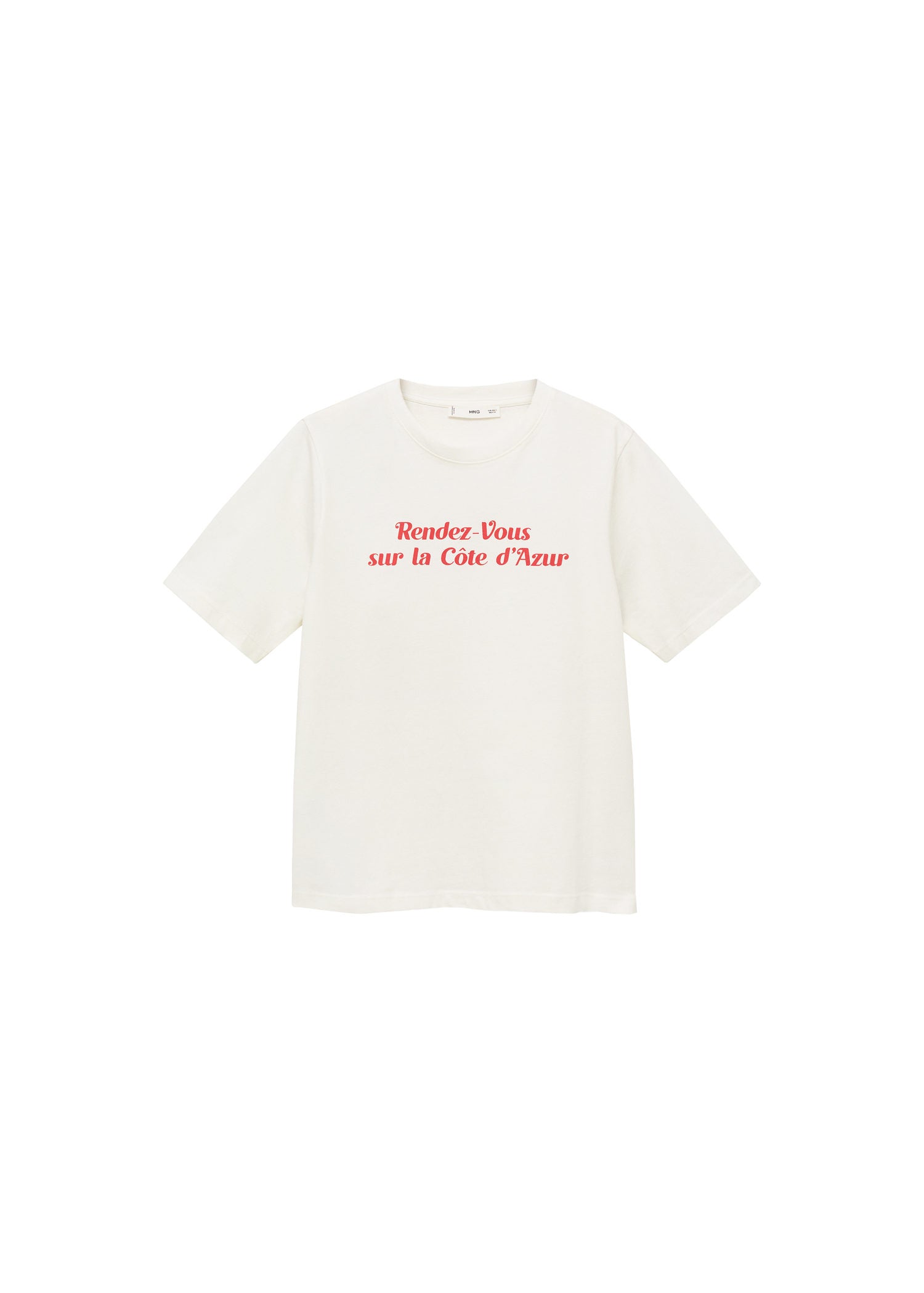 Mango Short-sleeved printed t-shirt - Red 6 Shaws Department Stores