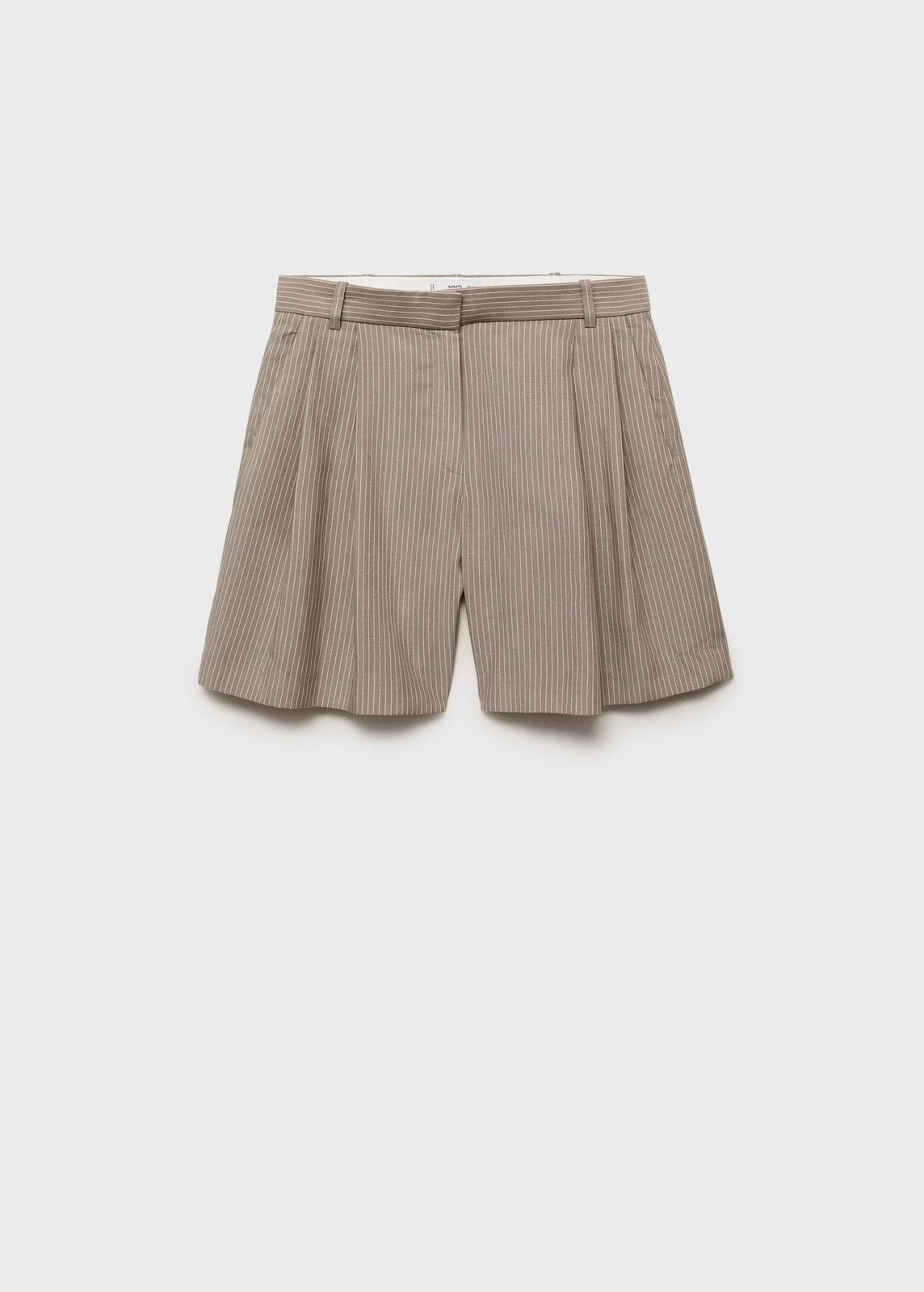 Mango Striped suit bermuda shorts - Medium Brown 8 Shaws Department Stores