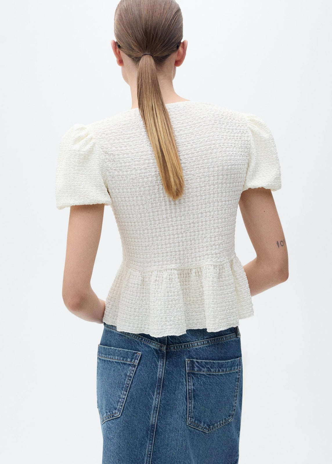 Mango Blouse Benita - Light Beige 3 Shaws Department Stores
