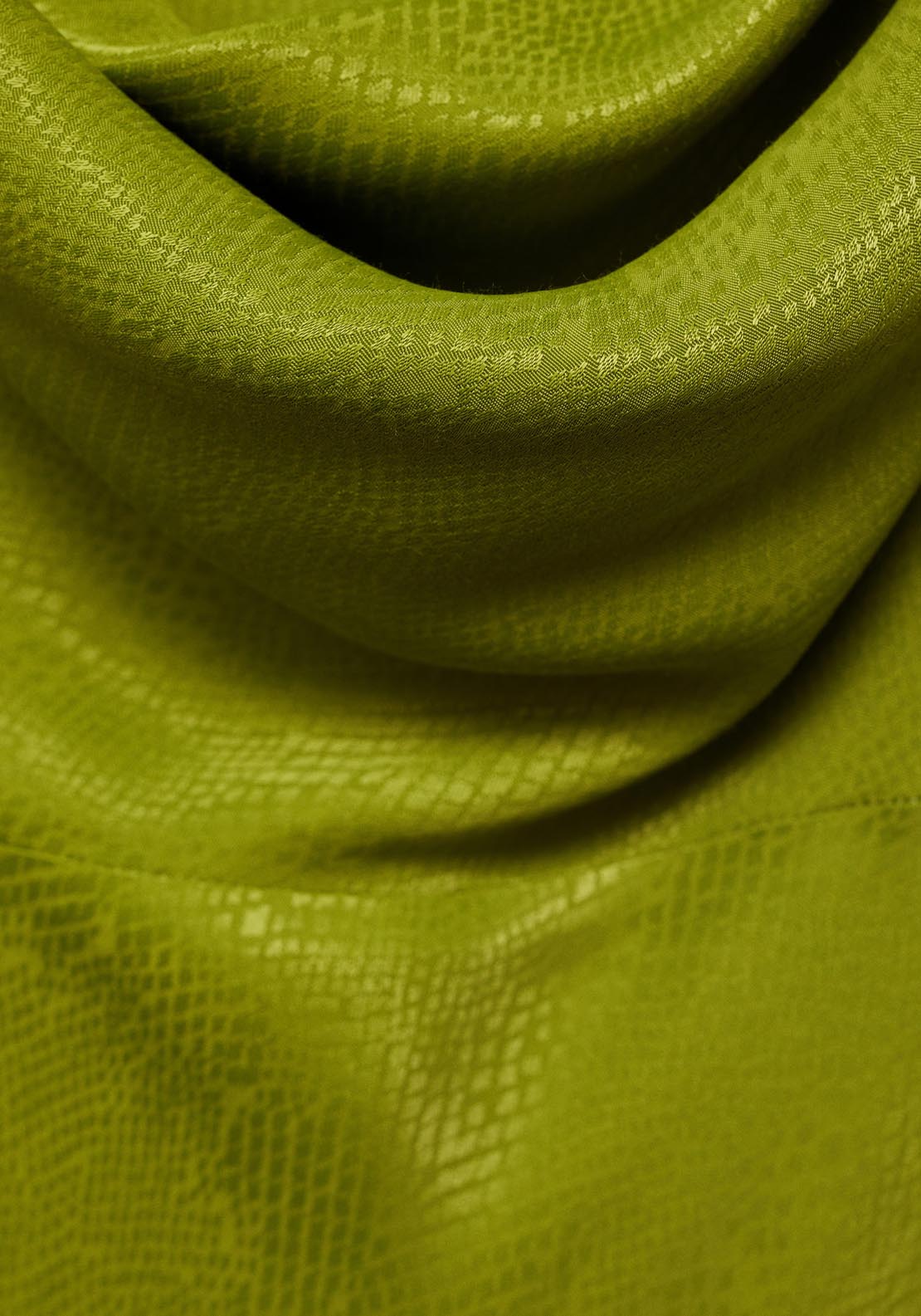 Mango Textured Dress With Draped Neckline - Green 9 Shaws Department Stores