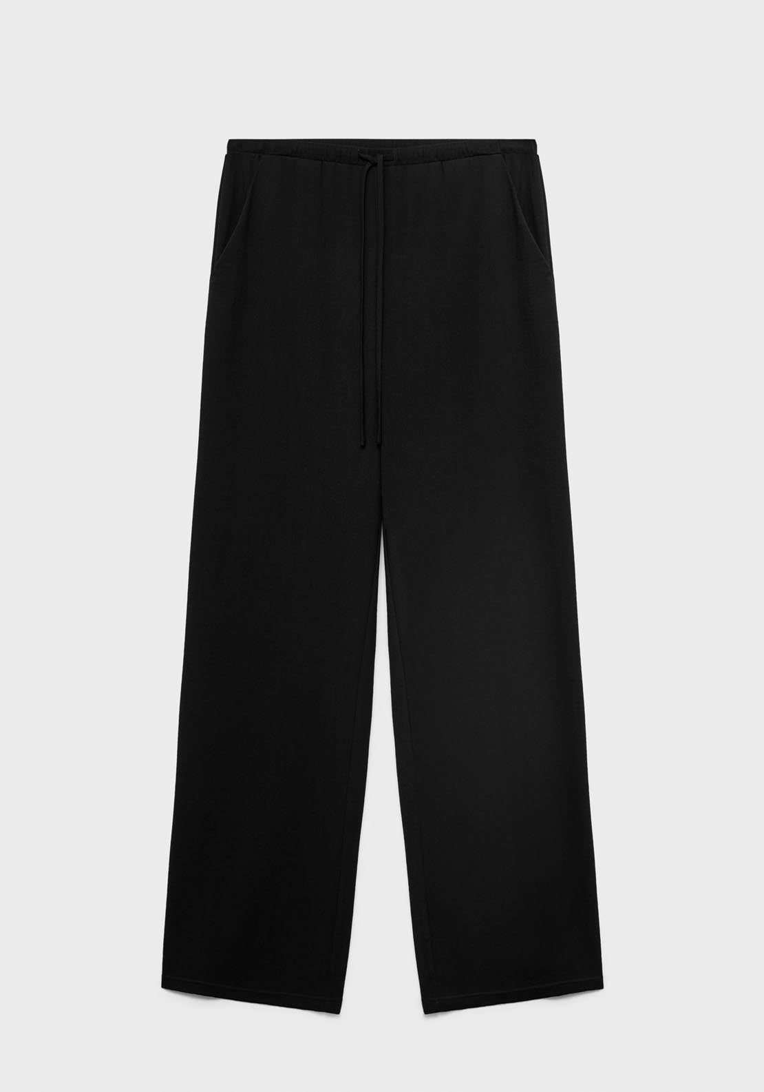 Mango Bow Straight Trousers - Black 6 Shaws Department Stores