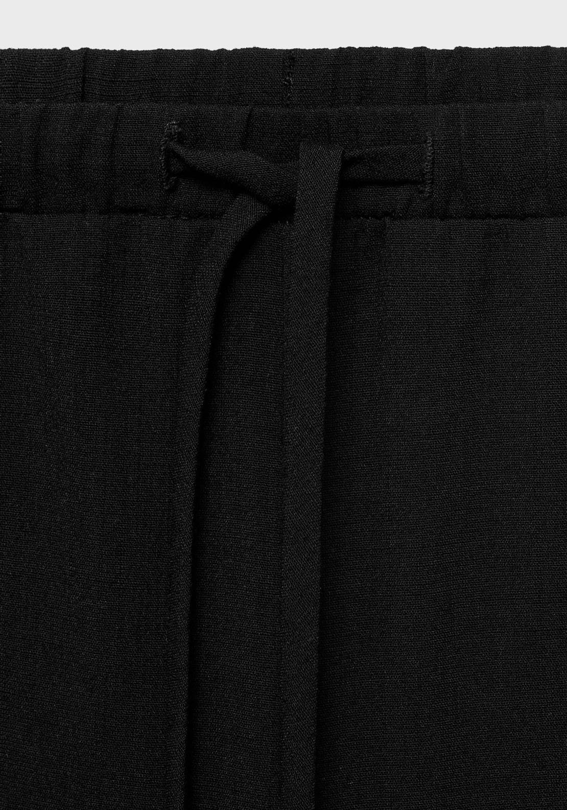 Mango Bow Straight Trousers - Black 4 Shaws Department Stores
