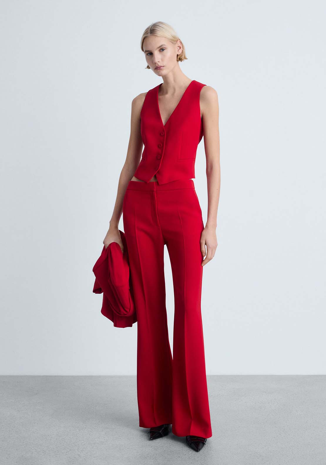 Mango Vest Iguana - Red 6 Shaws Department Stores