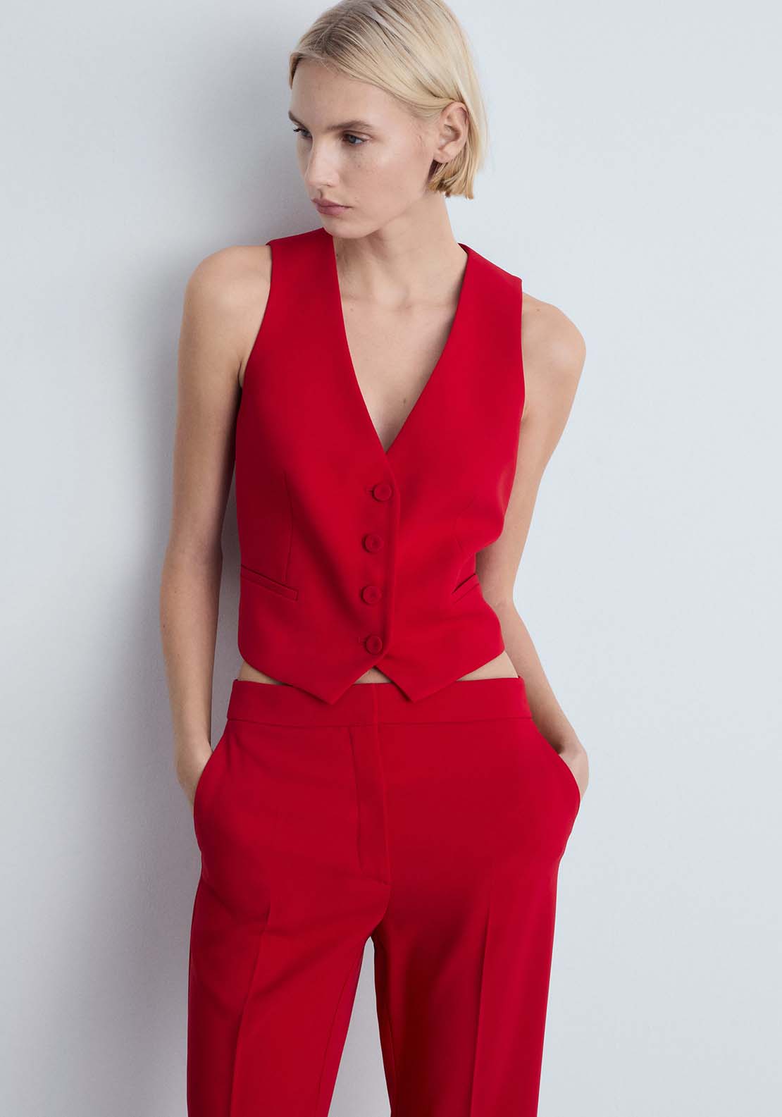 Mango Vest Iguana - Red 1 Shaws Department Stores
