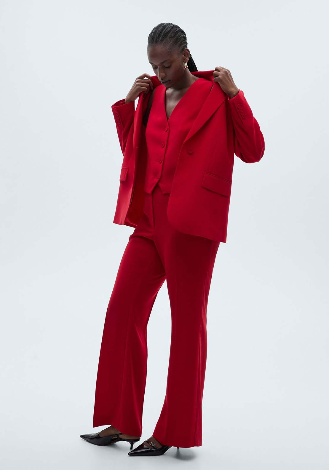Mango Vest Iguana - Red 13 Shaws Department Stores
