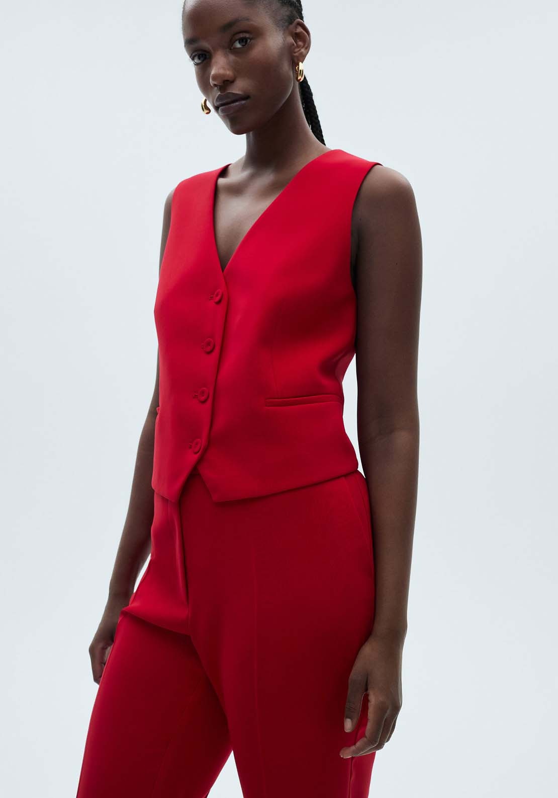 Mango Vest Iguana - Red 11 Shaws Department Stores