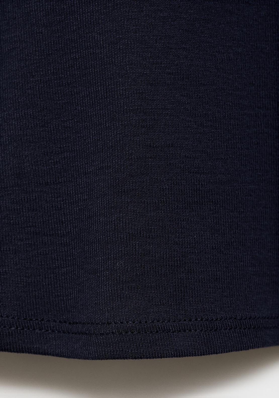 Mango Short Sleeve Fitted T-Shirt - Dark Blue 7 Shaws Department Stores