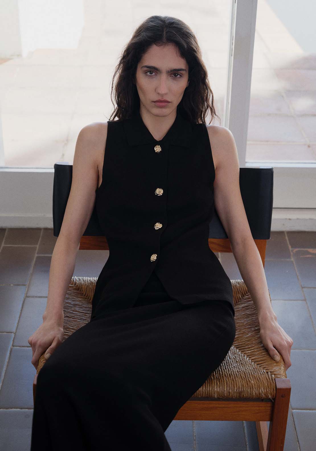 Mango Vest Lulu - Black 2 Shaws Department Stores