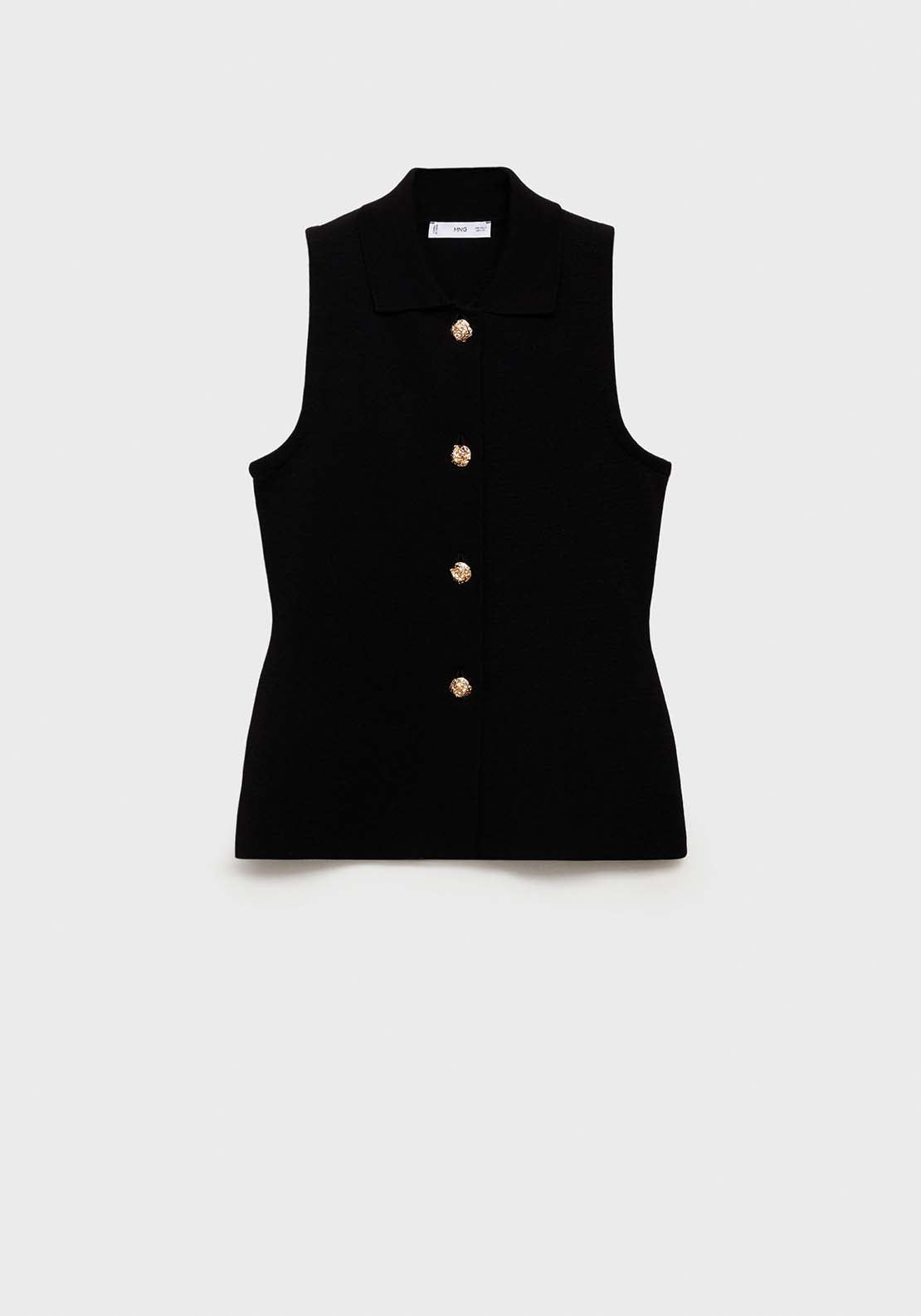 Mango Vest Lulu - Black 5 Shaws Department Stores