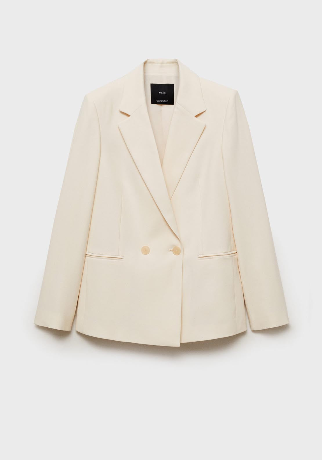 Mango Straight-fit suit jacket - Light Beige 10 Shaws Department Stores