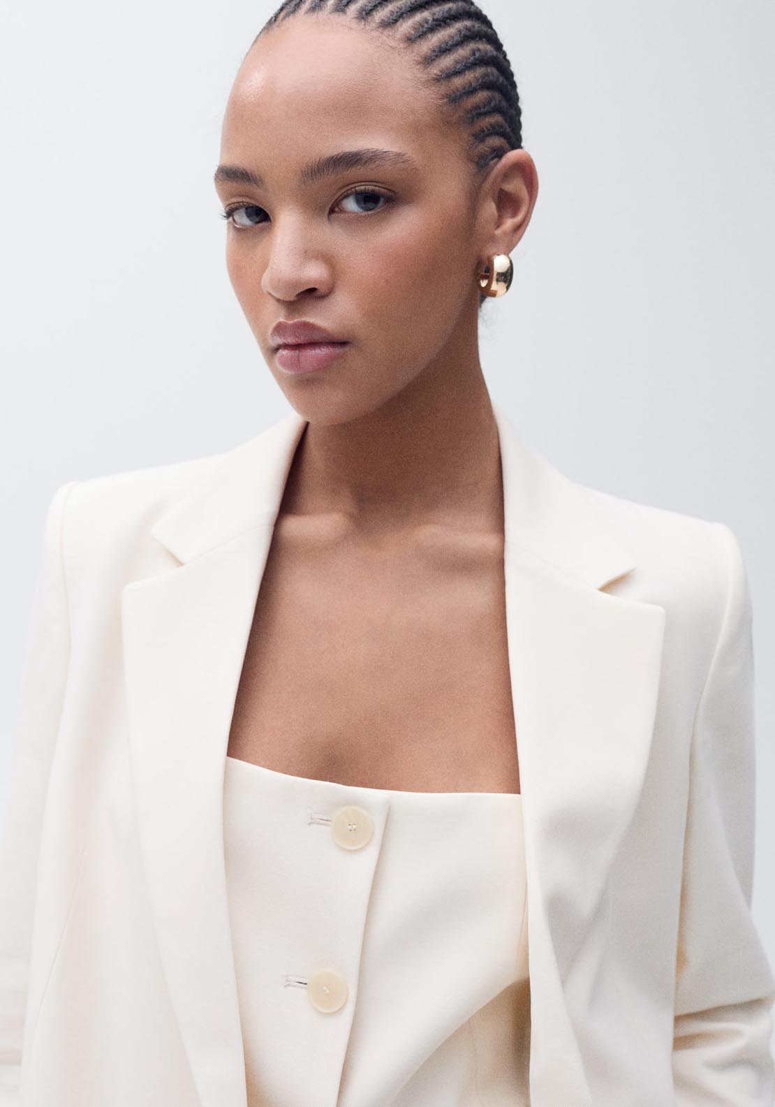 Mango Straight-fit suit jacket - Light Beige 5 Shaws Department Stores