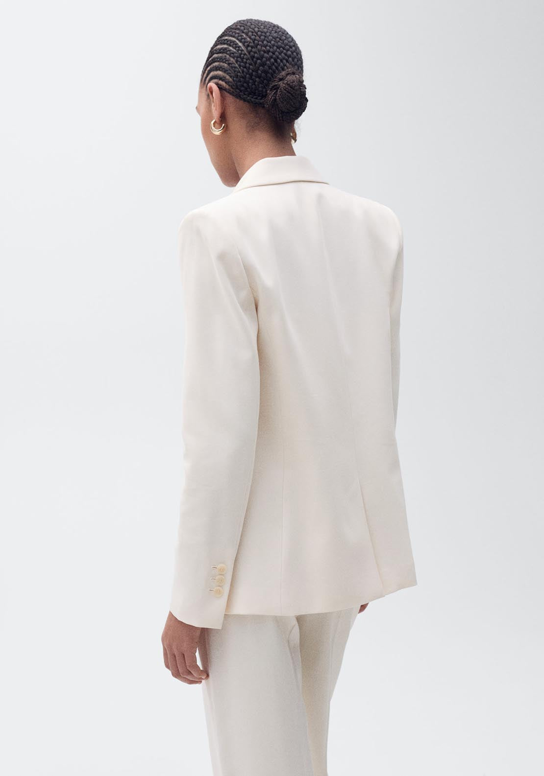 Mango Straight-fit suit jacket - Light Beige 3 Shaws Department Stores