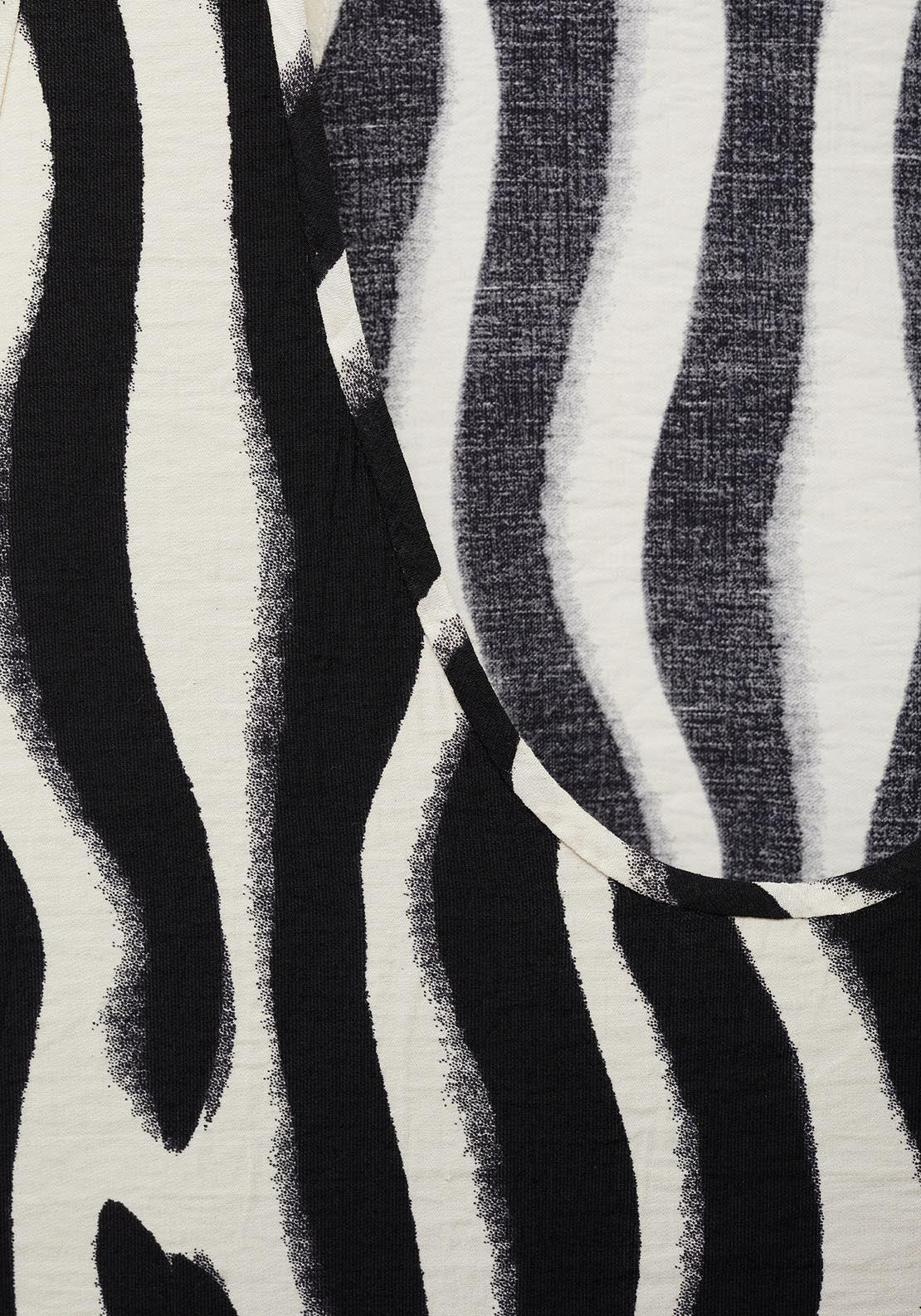 Mango Zebra-print strappy top - Light Beige 6 Shaws Department Stores