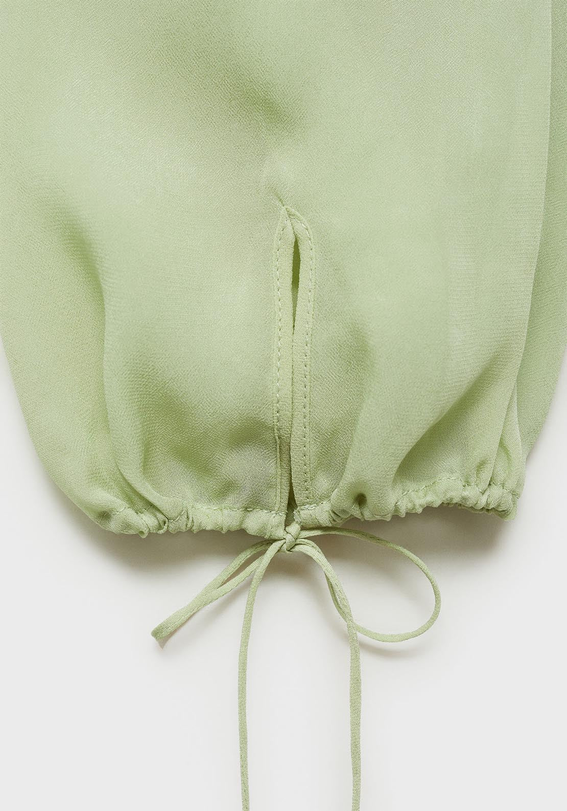 Mango Combined blouse with bow detail - Green 9 Shaws Department Stores