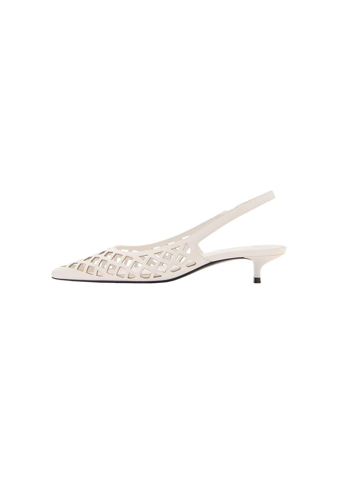 Mango Die-cut kitten shoes - White 6 Shaws Department Stores