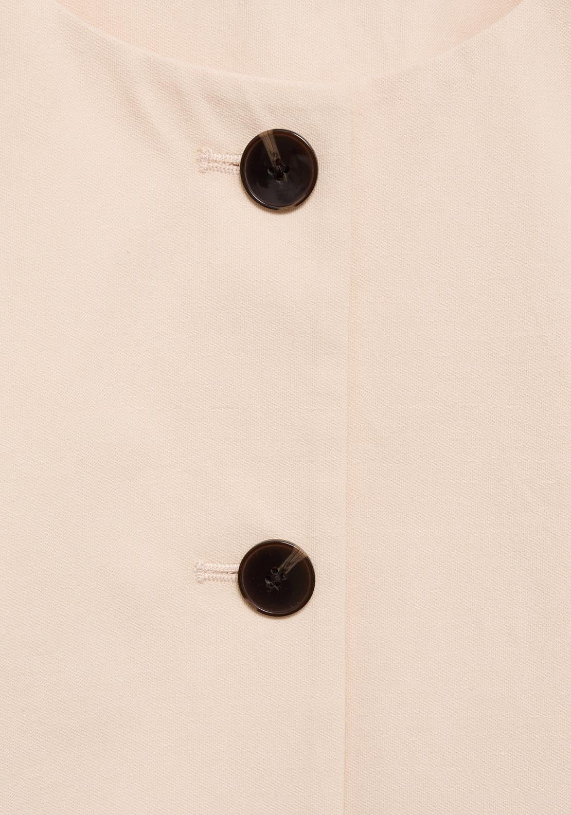 Mango Sleeveles Crop Top With Buttons - Light Beige 7 Shaws Department Stores
