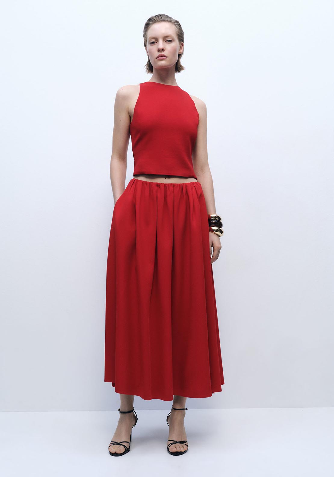 Mango Skirt - Red 2 Shaws Department Stores