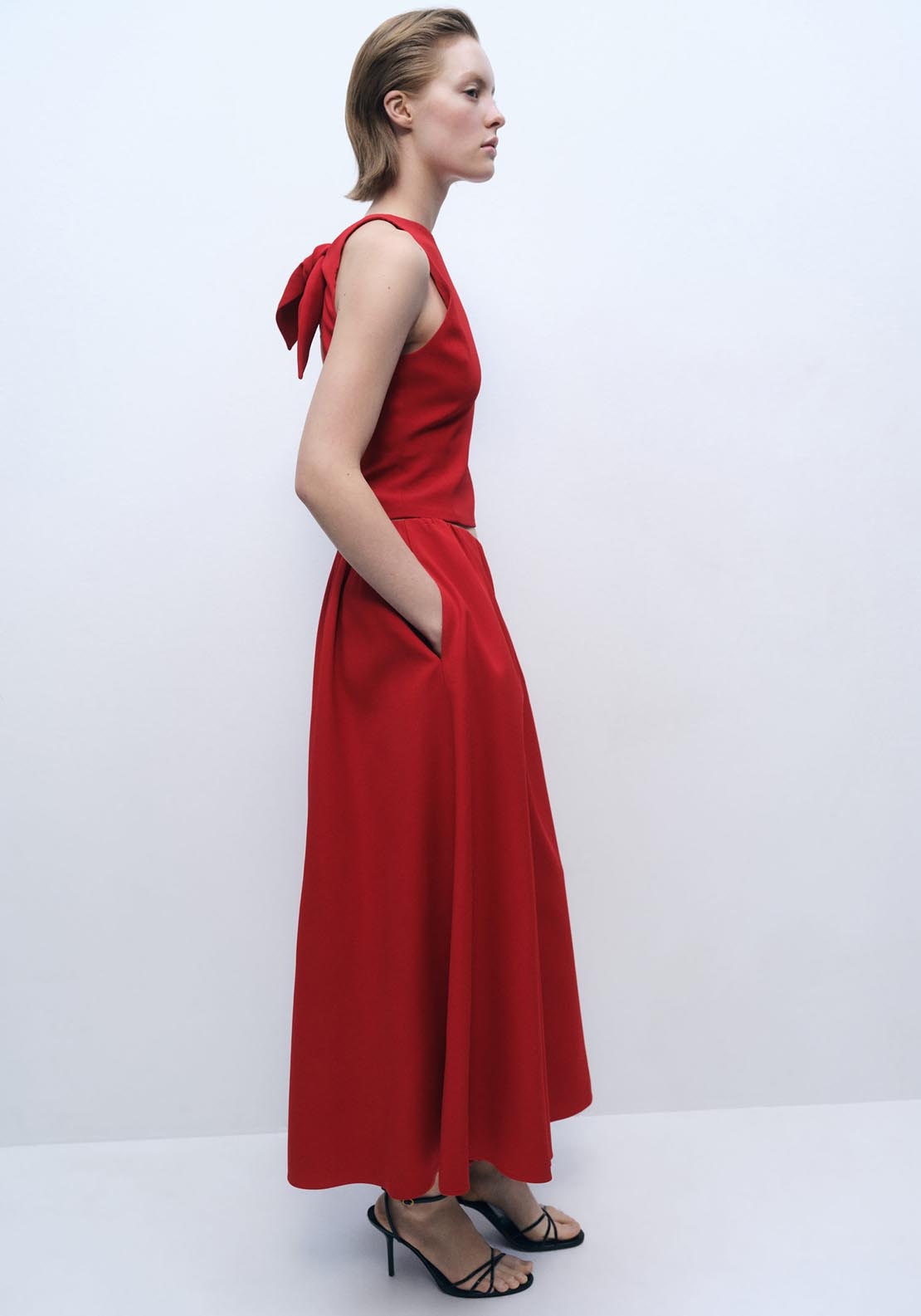Mango Skirt - Red 4 Shaws Department Stores