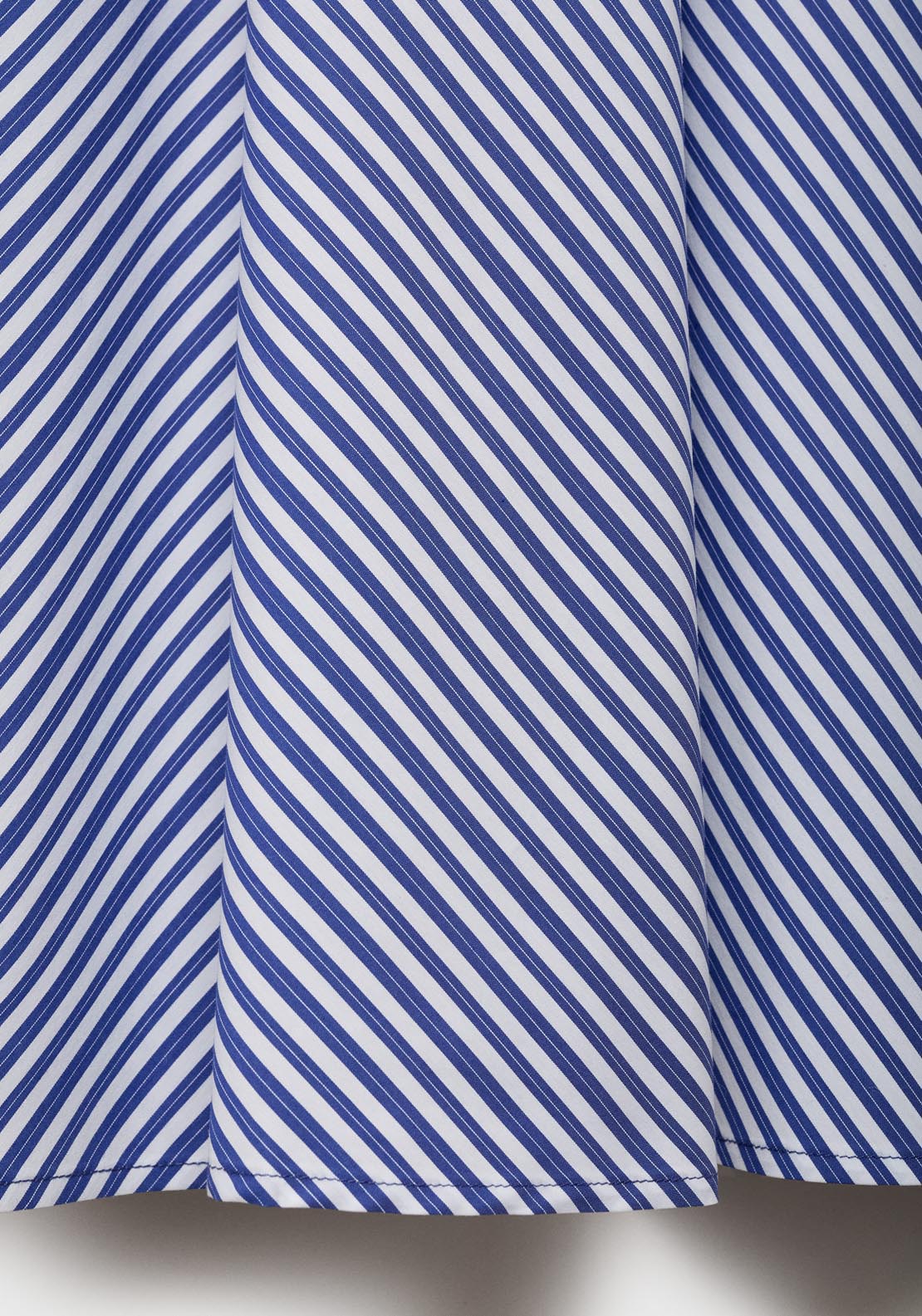 Mango Striped Flared Midi Dress - Medium Blue 5 Shaws Department Stores