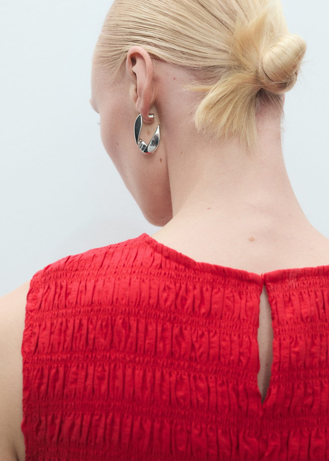 Mango Flared dress with gathered body - Red 4 Shaws Department Stores