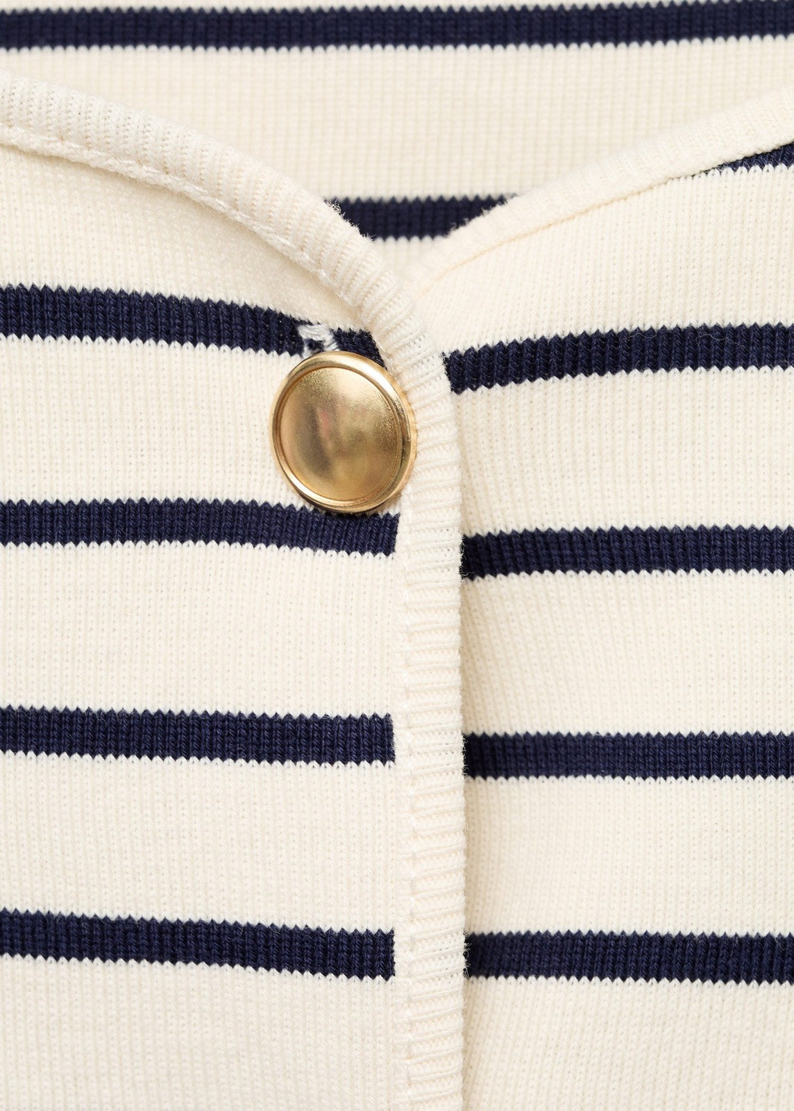 Mango Short sleeve striped cardigan - Navy 6 Shaws Department Stores