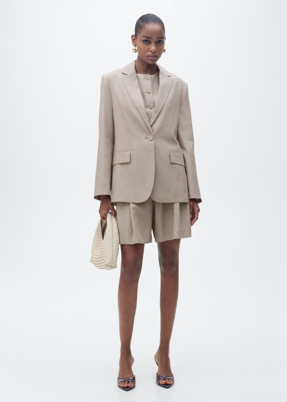 Mango Blazer Vivian - Medium Brown 2 Shaws Department Stores