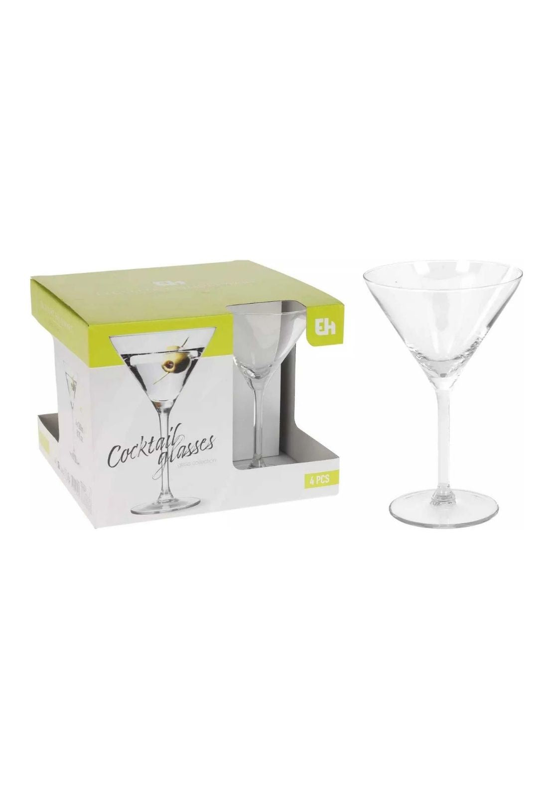 Martini Glasses Set of 4 - Clear