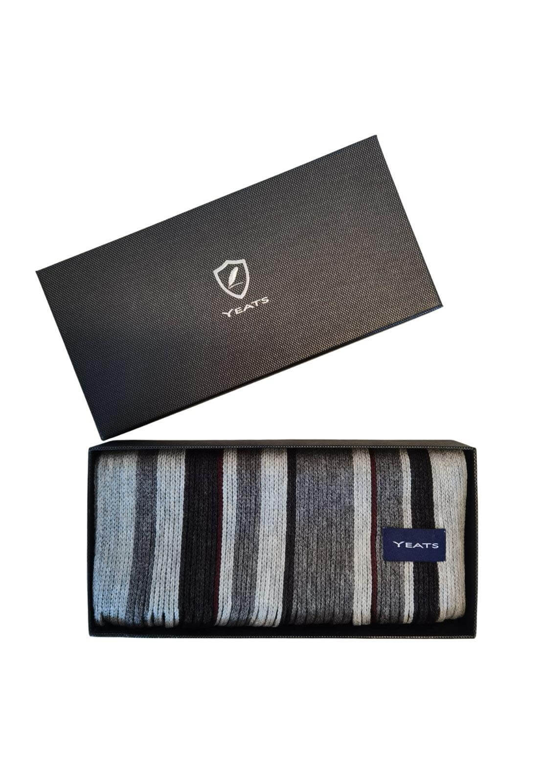 Yeats Boxed Raschel Scarves - Grey 1 Shaws Department Stores