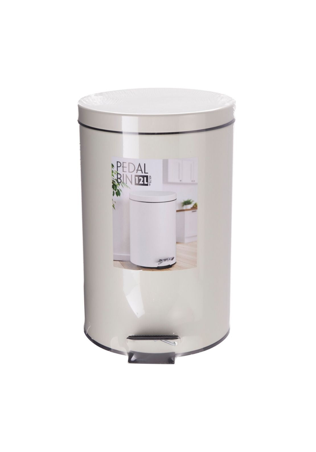 Steel Pedal Bin Set of 2 - Cream