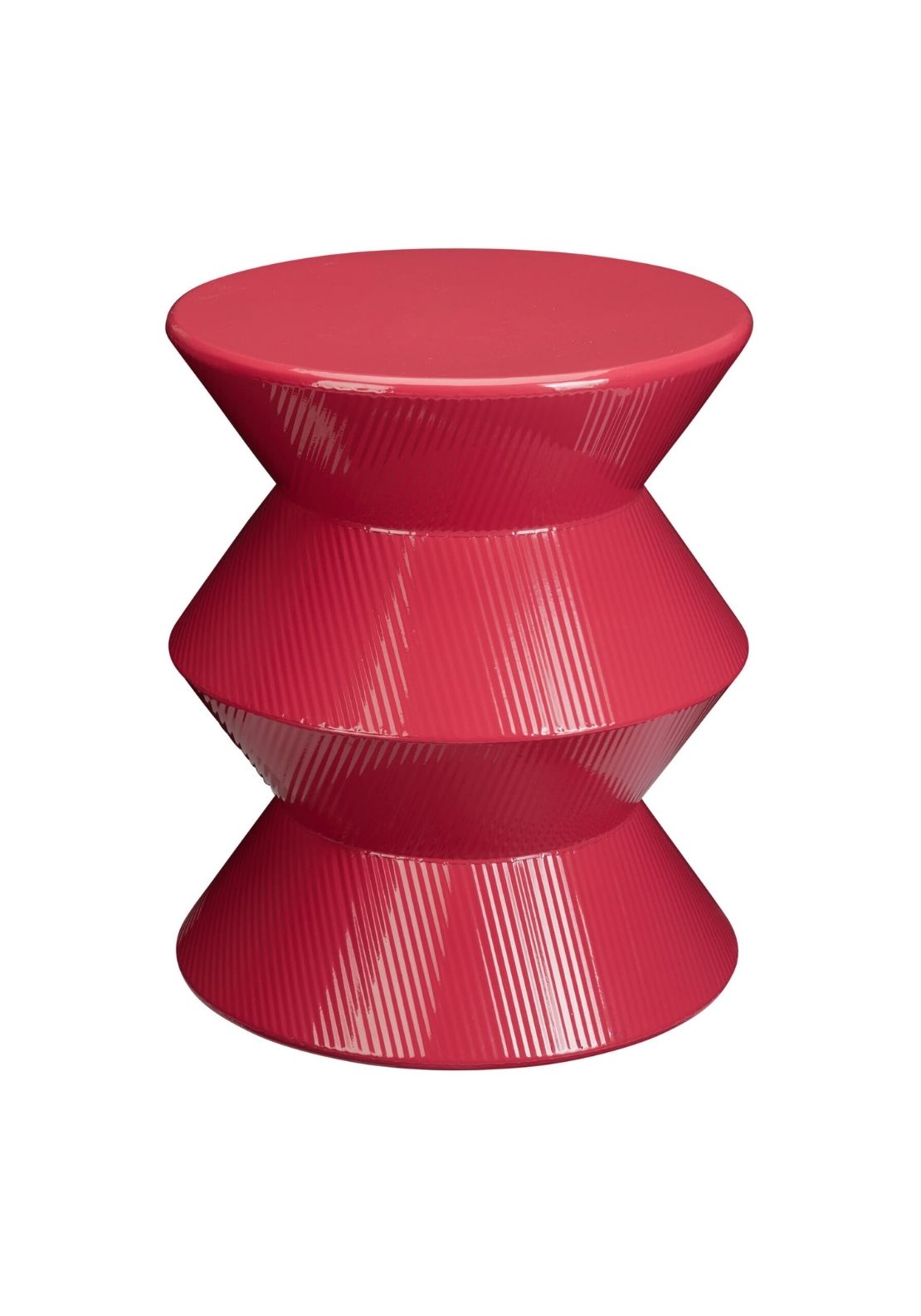 The Home Collection Metal Glossy Table - Pink 1 Shaws Department Stores