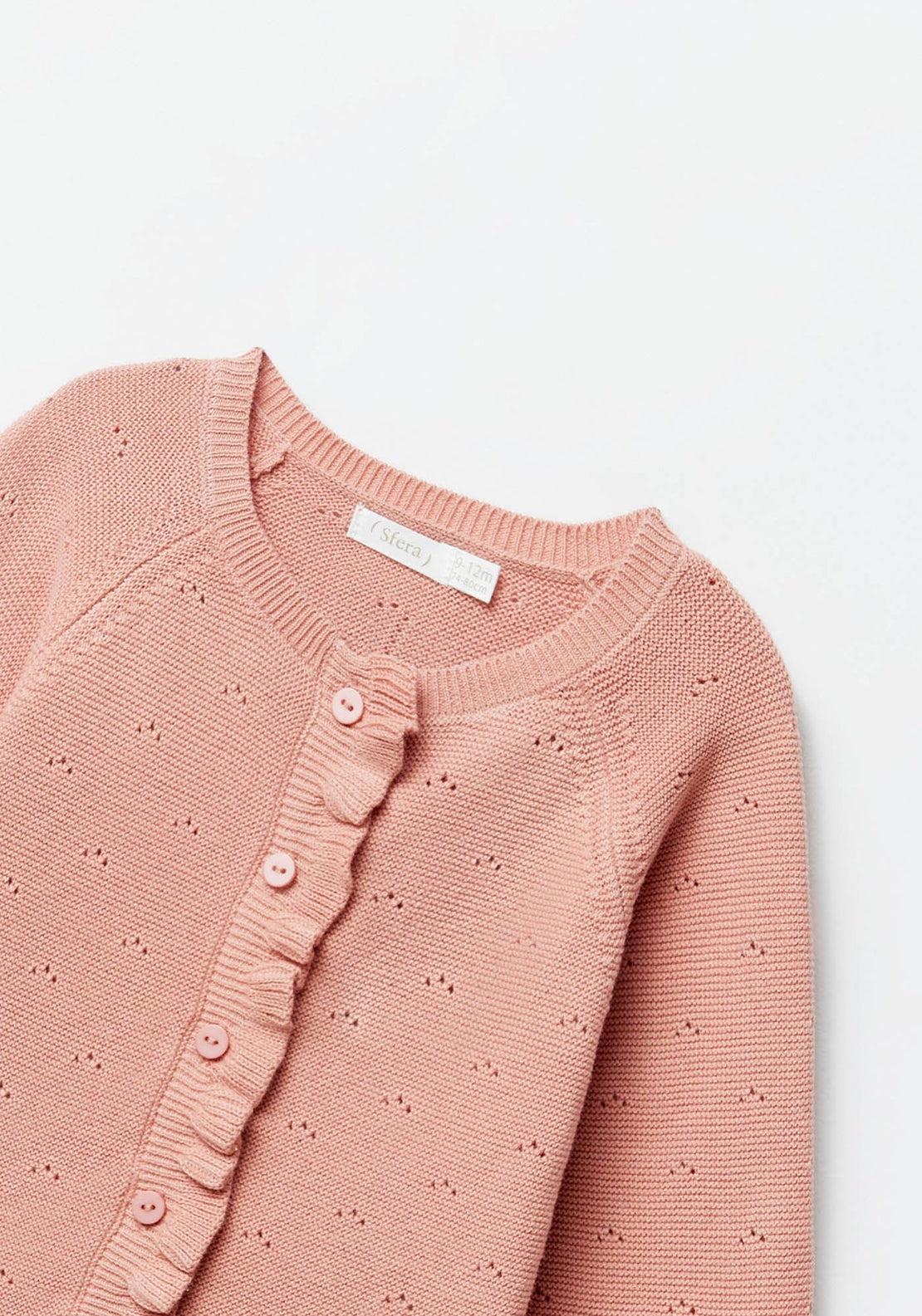 Sfera Garter stitch cardigan - Orange Salmon 5 Shaws Department Stores