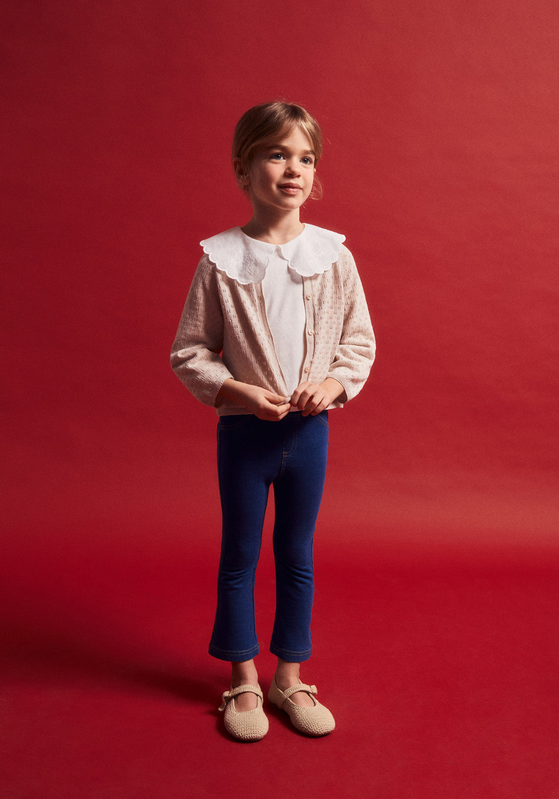 Knit Cardigan - Beige