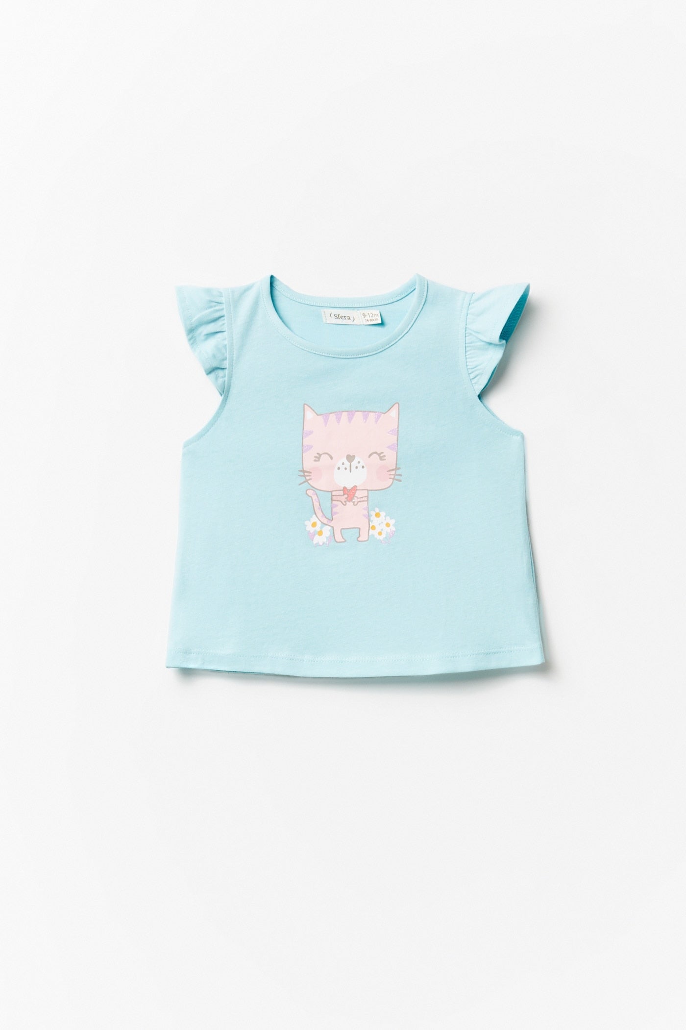 Sfera Basic Cat T-Shirt - Blue 1 Shaws Department Stores
