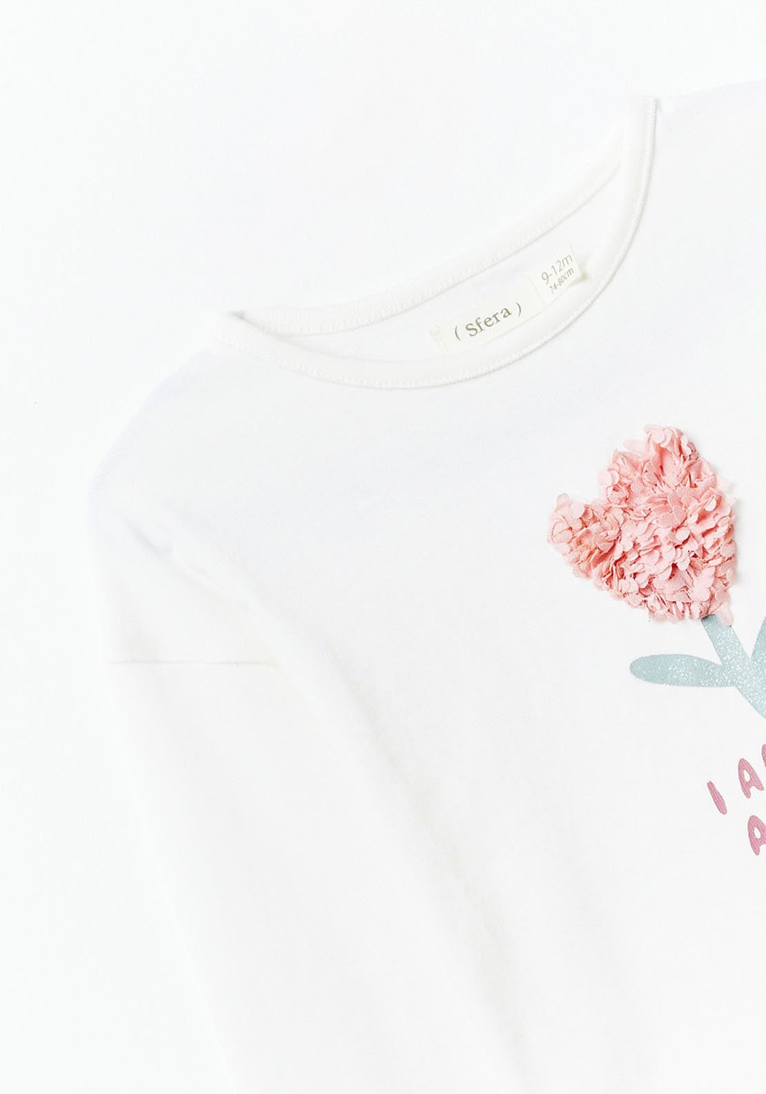 Sfera Flower long-sleeved T-shirt - White 3 Shaws Department Stores