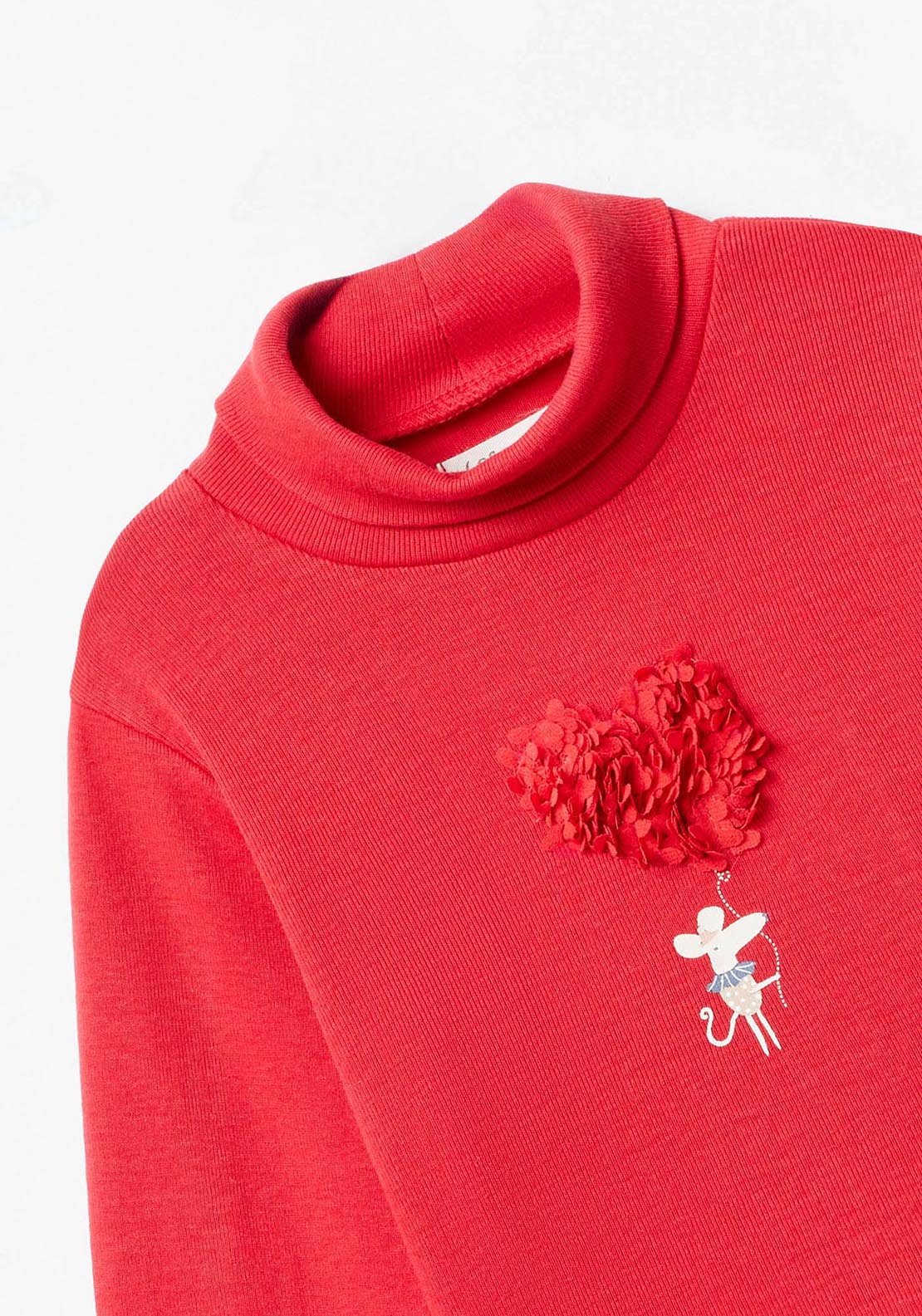 Sfera Ribbed top - Red 3 Shaws Department Stores